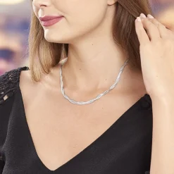 Collier Arkady Argent Blanc