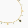 Collier Athena Acier Jaune Turquoise