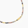 Collier Athena Acier Jaune Pierre De Synthese