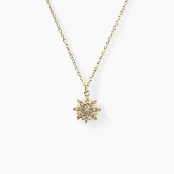 Collier Aurore Acier Jaune Oxyde De Zirconium