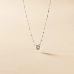 Collier Auxana Argent Blanc Oxyde De Zirconium