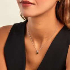 Collier Avalon Argent Blanc Oxyde De Zirconium