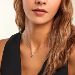Collier Avalon Argent Blanc Oxyde De Zirconium