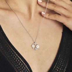 Collier Basil Argent Blanc Oxyde De Zirconium