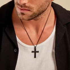 Collier Black Love Acier Bicolore