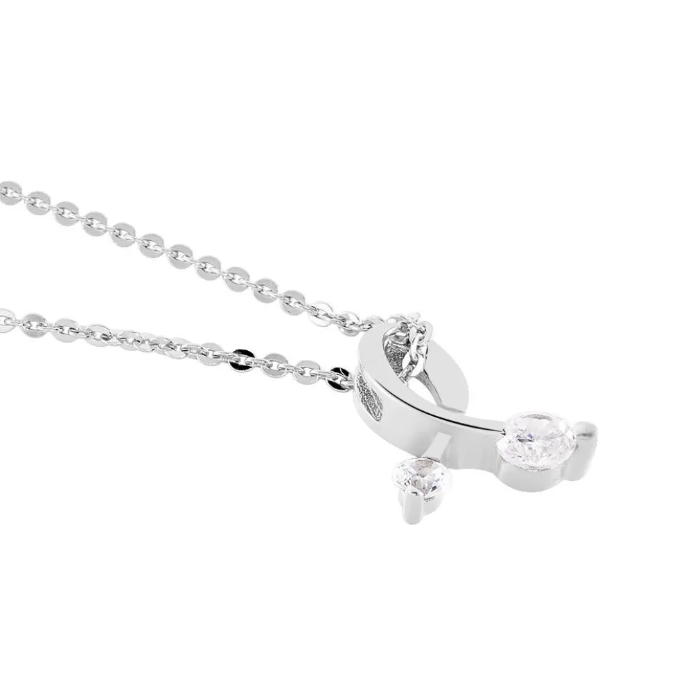 Collier Briaga Argent Blanc Oxyde De Zirconium