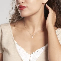 Collier Chleo Argent Blanc Oxyde De Zirconium