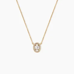Collier Classical Plaqué Or Jaune Oxyde De Zirconium