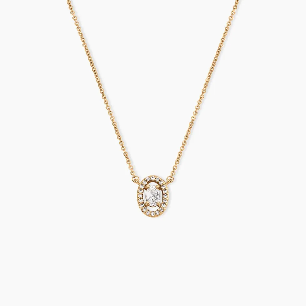Collier Classical Plaqué Or Jaune Oxyde De Zirconium