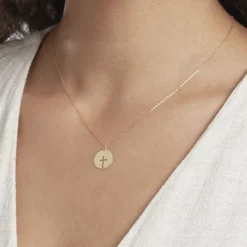 Collier Cobeia Croix Maille Forcat Or Jaune