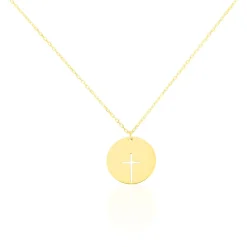 Collier Cobeia Croix Maille Forcat Or Jaune