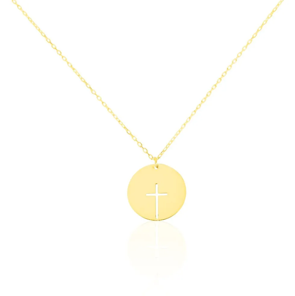Collier Cobeia Croix Maille Forcat Or Jaune