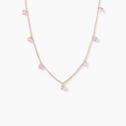 Collier Collie Argent Rose Oxyde De Zirconium