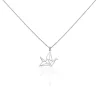 Collier Colombe Argent Blanc