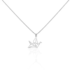 Collier Colombe Argent Blanc