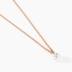 Collier Constantin Argent Rose Oxyde De Zirconium