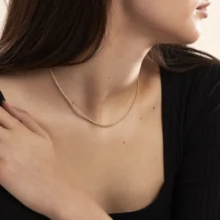 Collier Cordelia Maille Corde Or Jaune