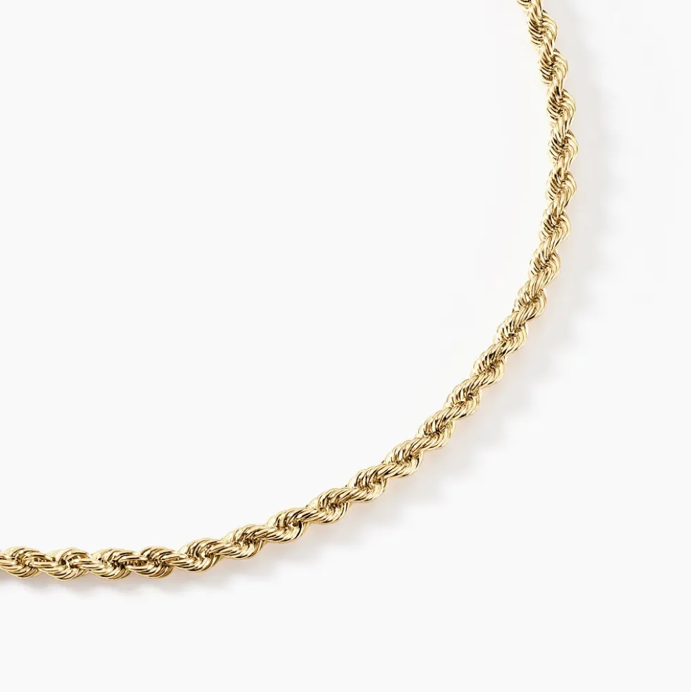 Collier Cordelia Maille Corde Or Jaune