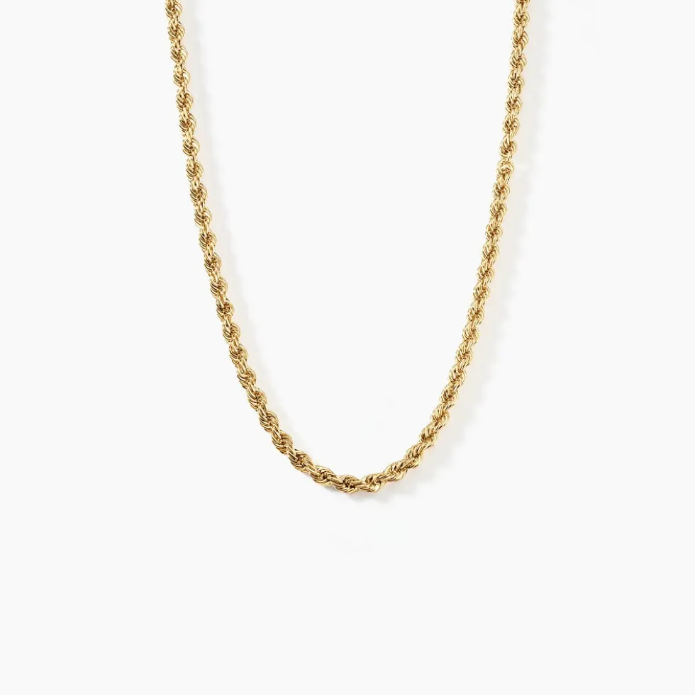 Collier Cordelia Maille Corde Or Jaune