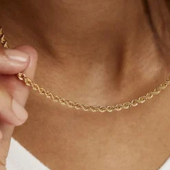 Collier Cordelia Maille Corde Or Jaune