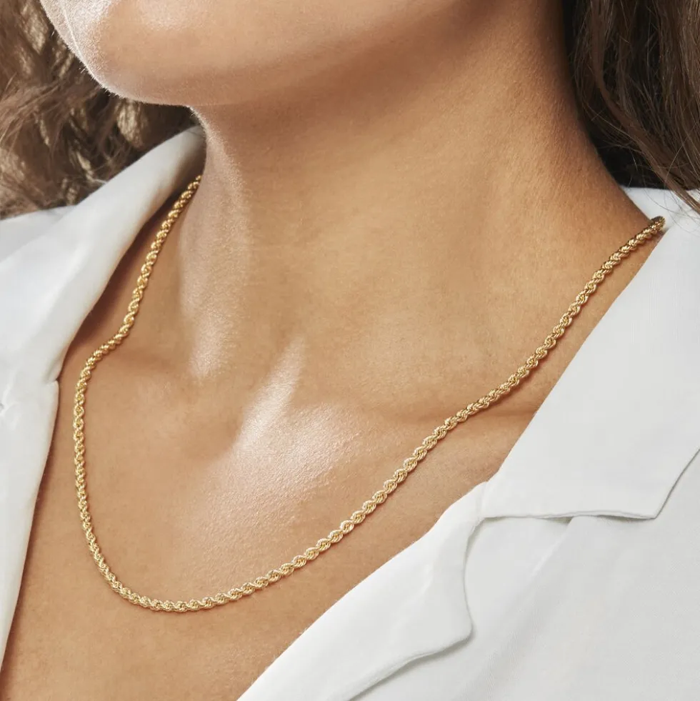 Collier Cordelia Maille Corde Or Jaune
