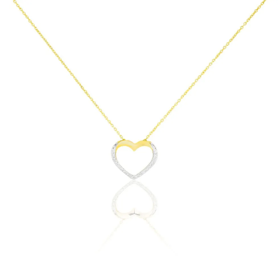 Collier Cœur Or Jaune Diamant