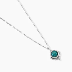 Collier Cyprien Argent Blanc Amazonite