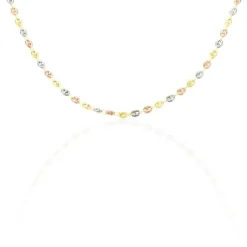 Collier Dami Maille Grain De Cafe Or Tricolore