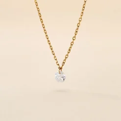 Collier Delma Plaqué Or Jaune Oxyde De Zirconium