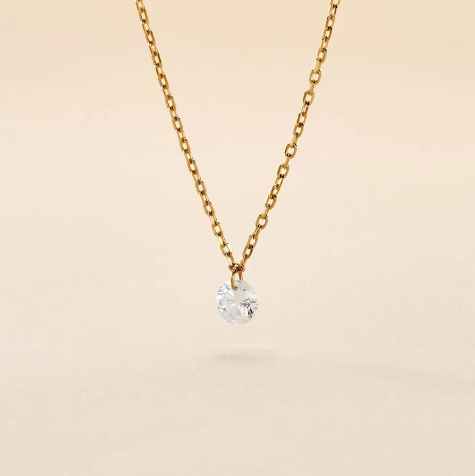 Collier Delma Plaqué Or Jaune Oxyde De Zirconium