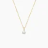 Collier Derby Or Jaune Oxyde De Zirconium