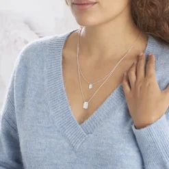 Collier Devine Argent Blanc