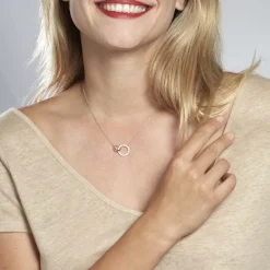 Collier Dita Argent Blanc Oxyde De Zirconium