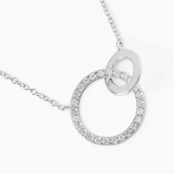 Collier Dita Argent Blanc Oxyde De Zirconium