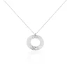 Collier Doga Argent Blanc