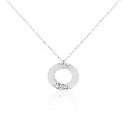 Collier Doga Argent Blanc