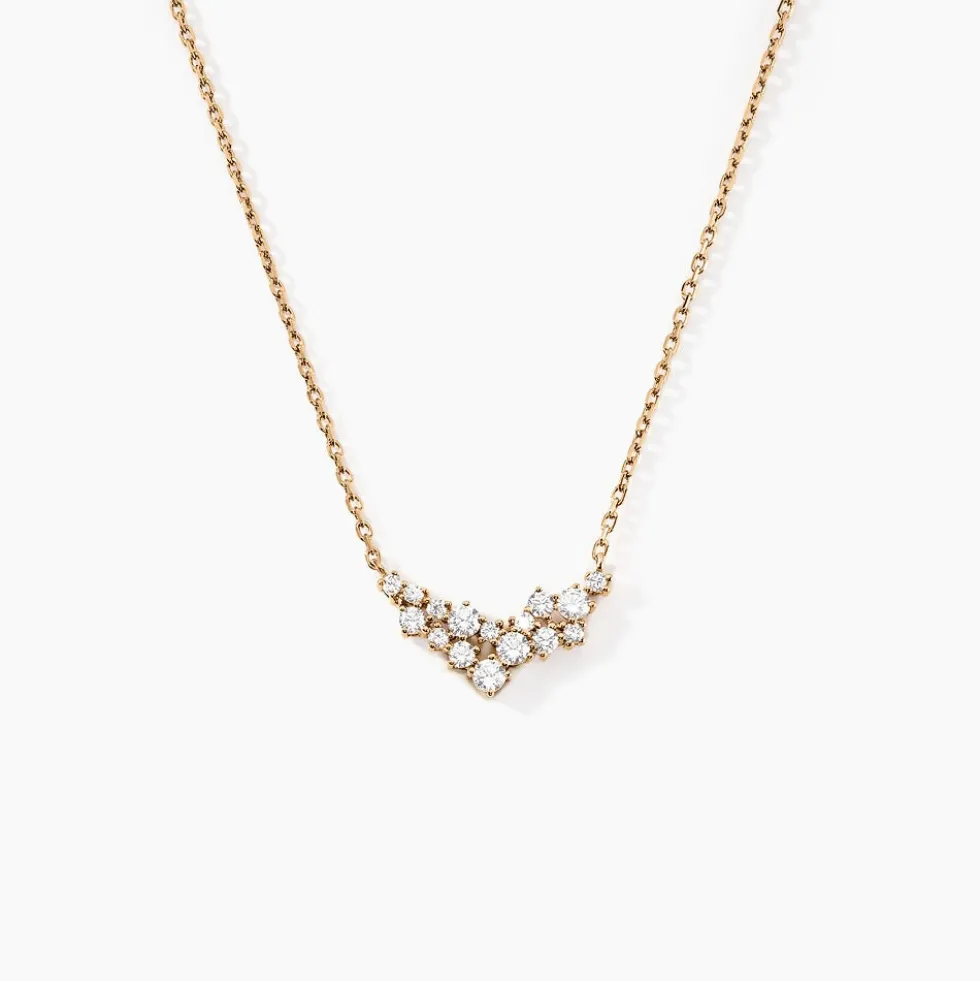 Collier Doline Plaqué Or Doré Oxyde De Zirconium