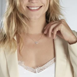 Collier Donatiane Argent Blanc Oxyde De Zirconium