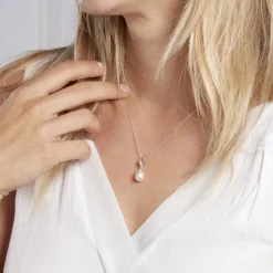 Collier Drusilla Argent Blanc Perle De Culture Et Oxyde De Zirconium