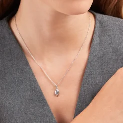 Collier Duchesse Argent Blanc Oxyde De Zirconium