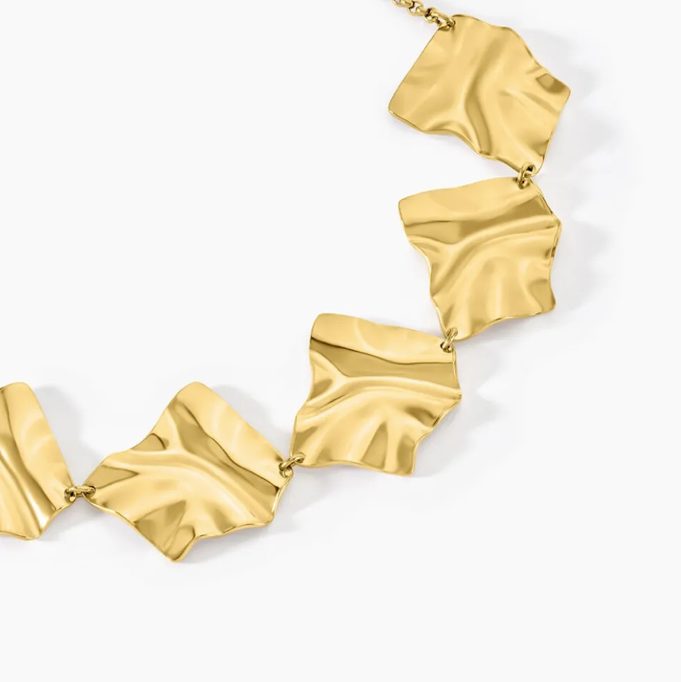 Collier Ecorsia Acier Jaune