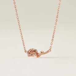 Collier Edenia Argent Rose Oxyde De Zirconium