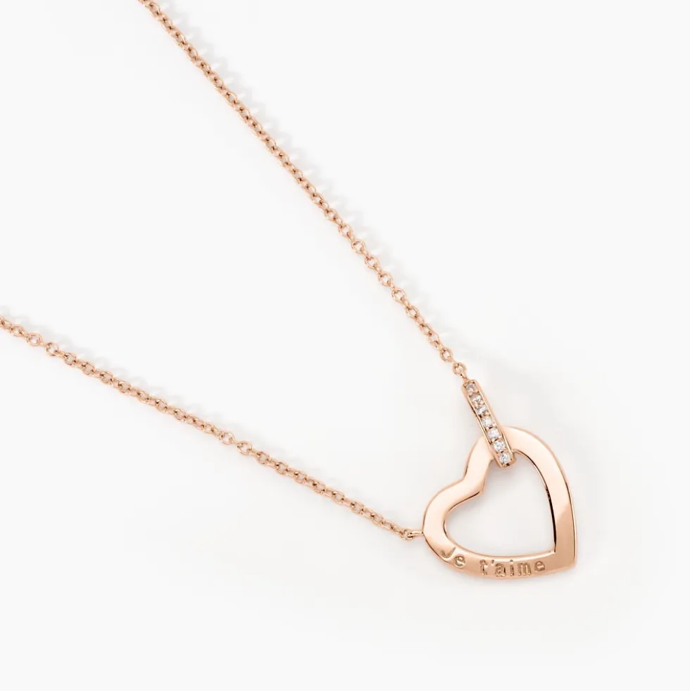 Collier Elanda Argent Rose Oxyde De Zirconium