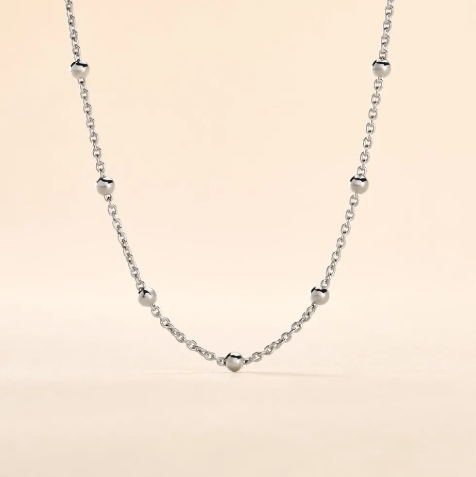 Collier Elea Argent Blanc