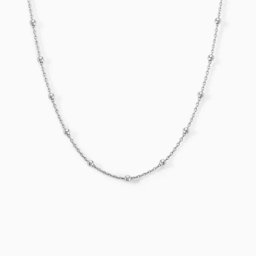 Collier Elea Argent Blanc