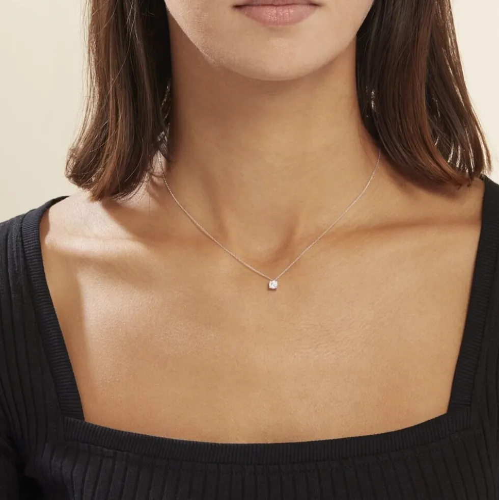 Collier Elfa Or Blanc Diamant