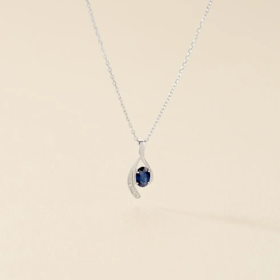 Collier Emotion Or Blanc Saphir Diamant