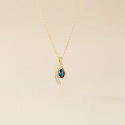 Collier Emotion Or Jaune Saphir Diamant
