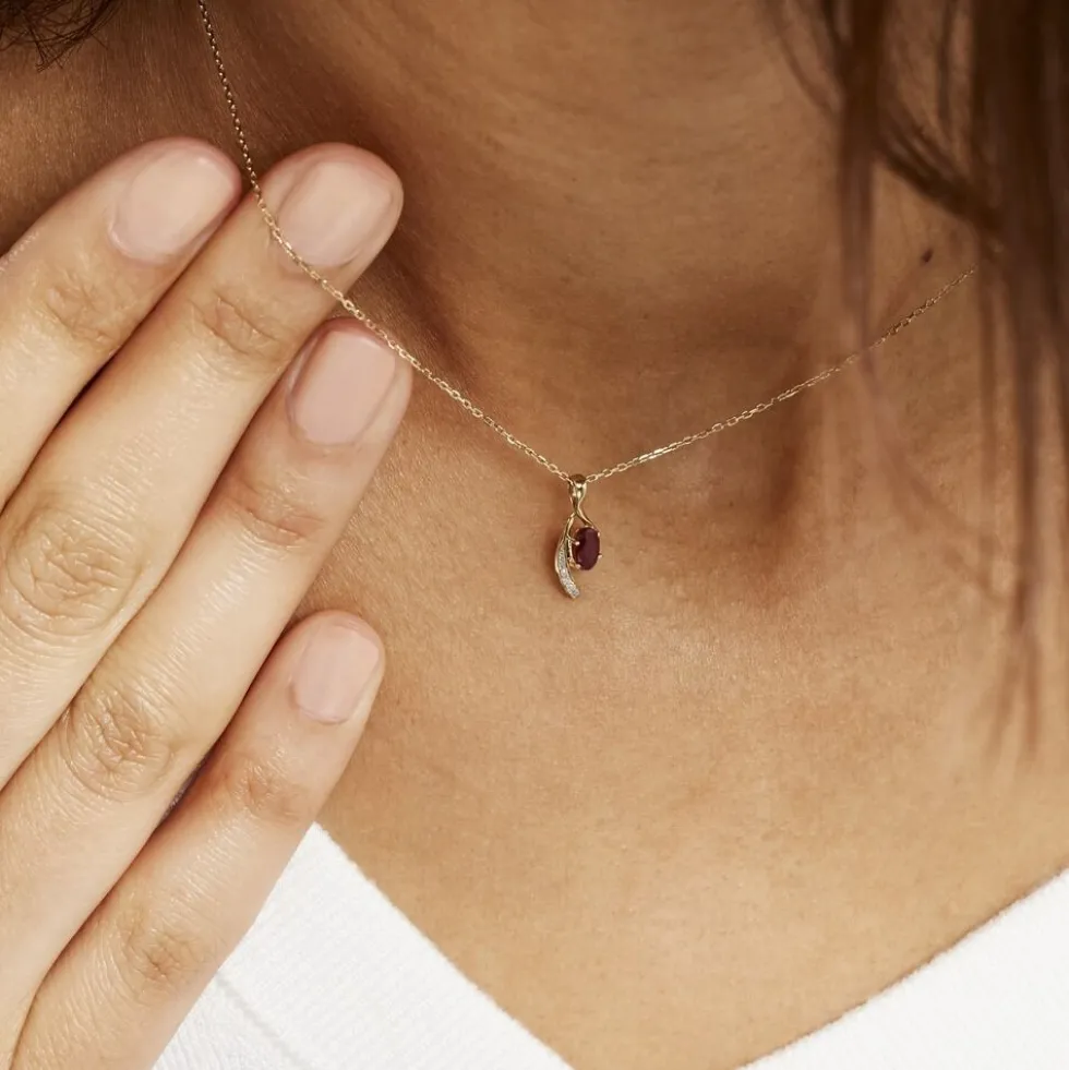 Collier Emotion Or Jaune Rubis Diamant