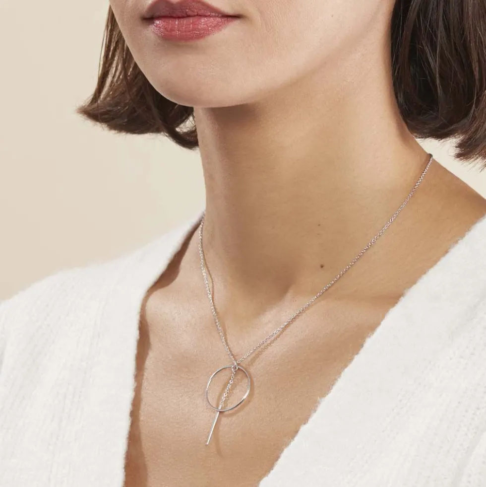 Collier Enissa Argent Blanc
